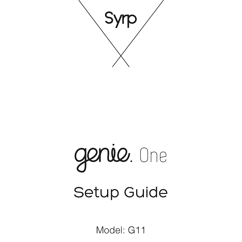 Syrp Genie One G11 Setup Guide