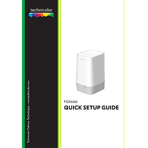 Technicolor FGA5330 Gateway Quick Setup Guide