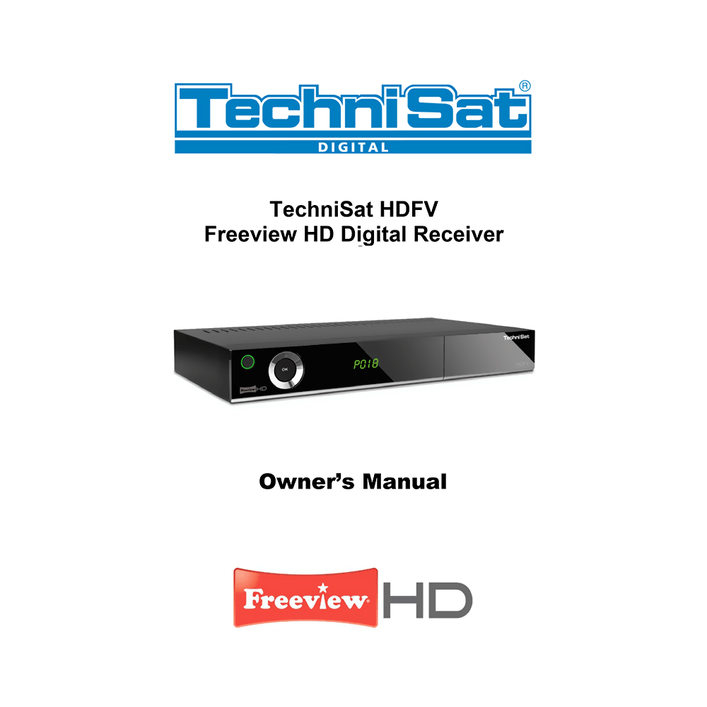 TechniSat HDFV Freeview HD Digital Terrestrial Receiver Owner's Manual