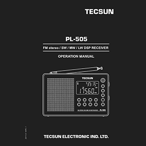 Tecsun PL-505 FM/SW/MW/LW DSP Receiver Operation Manual