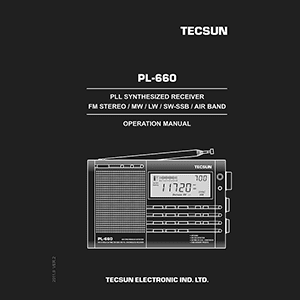 Tecsun PL-660 FM/MW/LW/SW-SSB/Air Band PLL Receiver Operation Manual