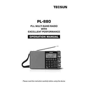 Tecsun PL-880 PLL Multi Band Radio Operation Manual