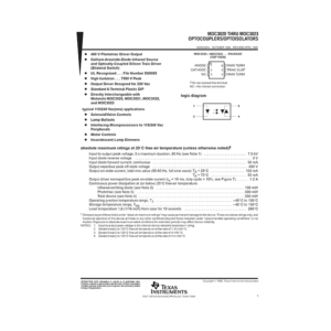 MOC3020 TI Optocoupler Data Sheet