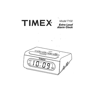Timex T102 Extra Loud Alarm Clock User Manual