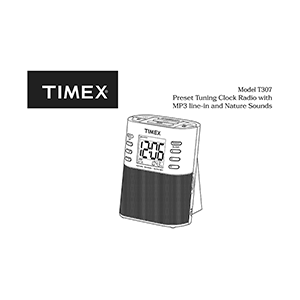 Timex T307 MP3 Clock Radio User Manual