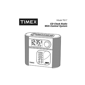 Timex T617 CD Clock Radio User Manual