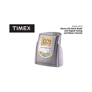 Timex T618 Stereo CD Clock Radio User Manual