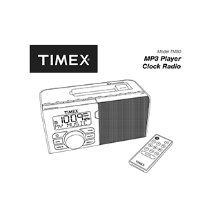 Timex TM80 Clock Radio User Manual