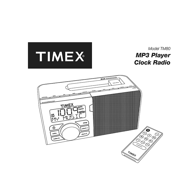Timex TM80 MP3 Player Clock Radio User Manual
