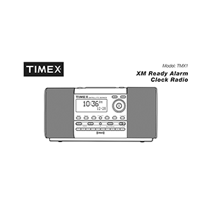 Timex TMX1 Alarm Clock Radio User Manual