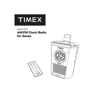 Timex TS70 Clock Radio User Manual