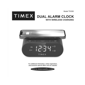 Timex TW300 Alarm Clock Quick Start Guide