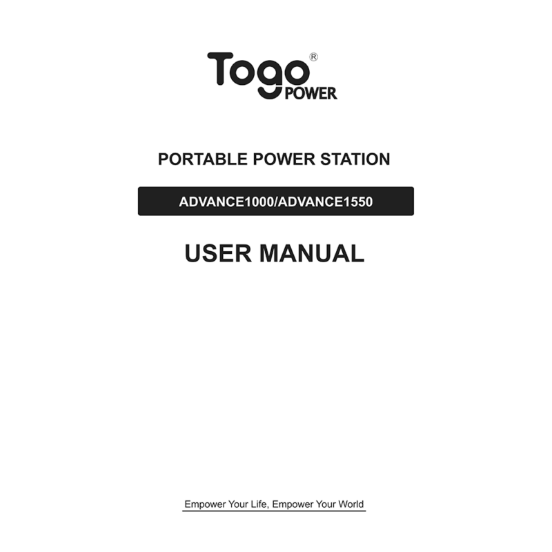 TogoPower Advance 1000 Portable Power Station User Manual