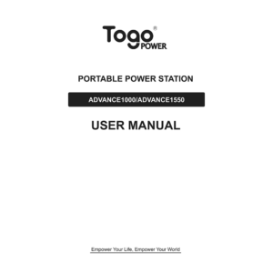 TogoPower Advance 1500 Portable Power Station User Manual