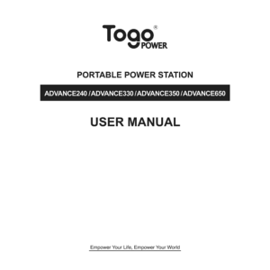 TogoPower Advance 350 Portable Power Station User Manual