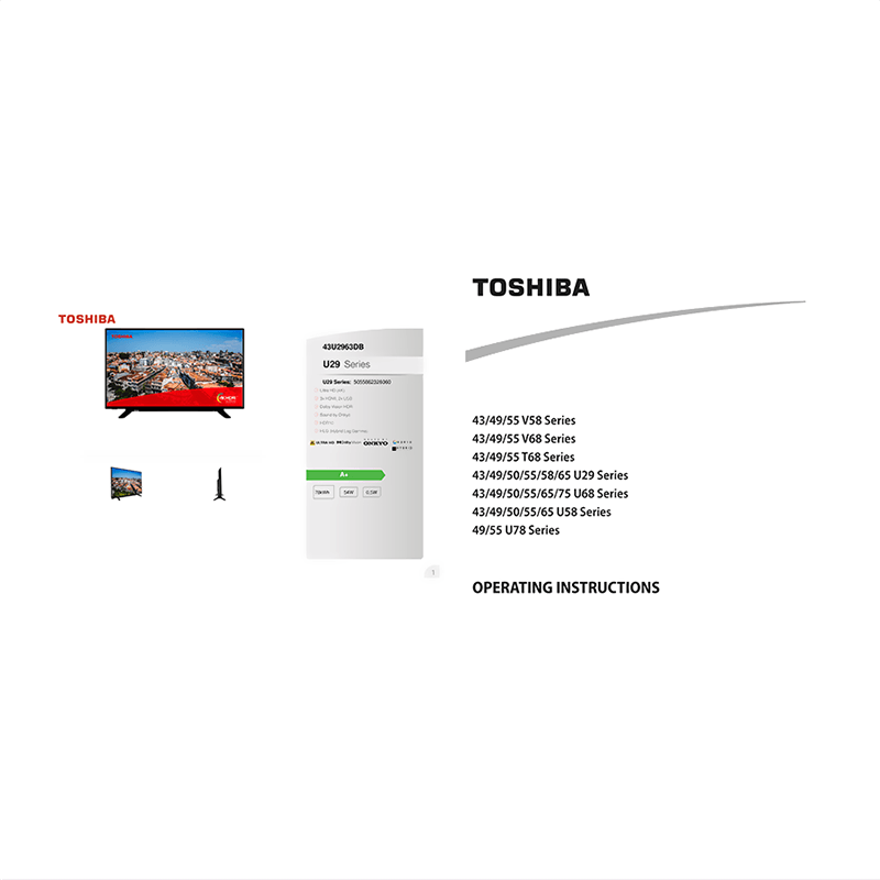 43U2963DB Toshiba 43" Ultra HD Smart TV Operating Instructions