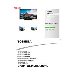 43V5863DB Toshiba 43" Ultra HD Smart TV Operating Instructions