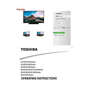 49V5863DB Toshiba 49" Ultra HD Smart TV Operating Instructions