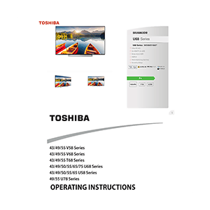 50U6863DB Toshiba 50" Ultra HD Smart TV Operating Instructions
