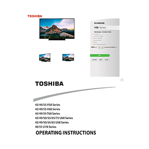 55V5863DB Toshiba 55" Ultra HD Smart TV Operating Instructions