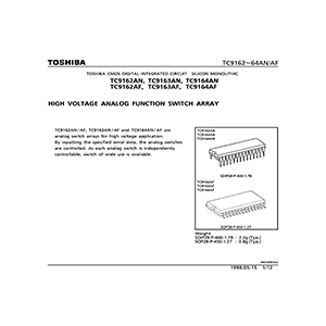 TC9162 Toshiba High Voltage Analog Function Switch Array Data Sheet