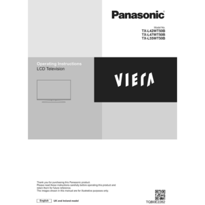 TX-L42WT50B Panasonic Viera 42" LCD Television Operating Instructions