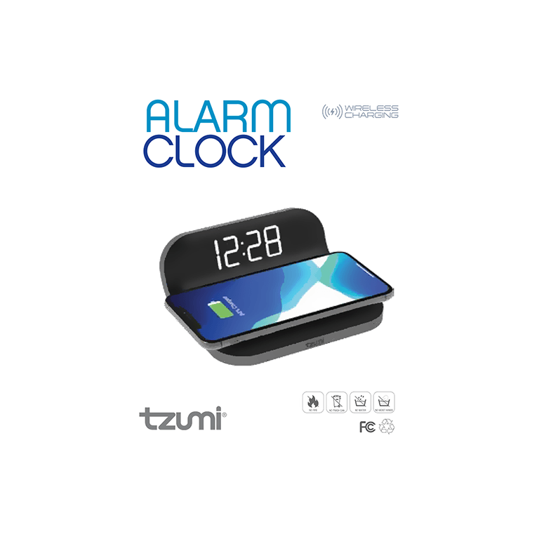 tzumi Wireless Charging Alarm Clock User Manual