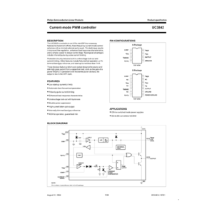UC3842 Philips Current-mode PWM controller Data Sheet