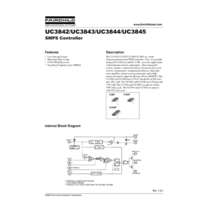 UC3843 Fairchild SMPS Controller Data Sheet