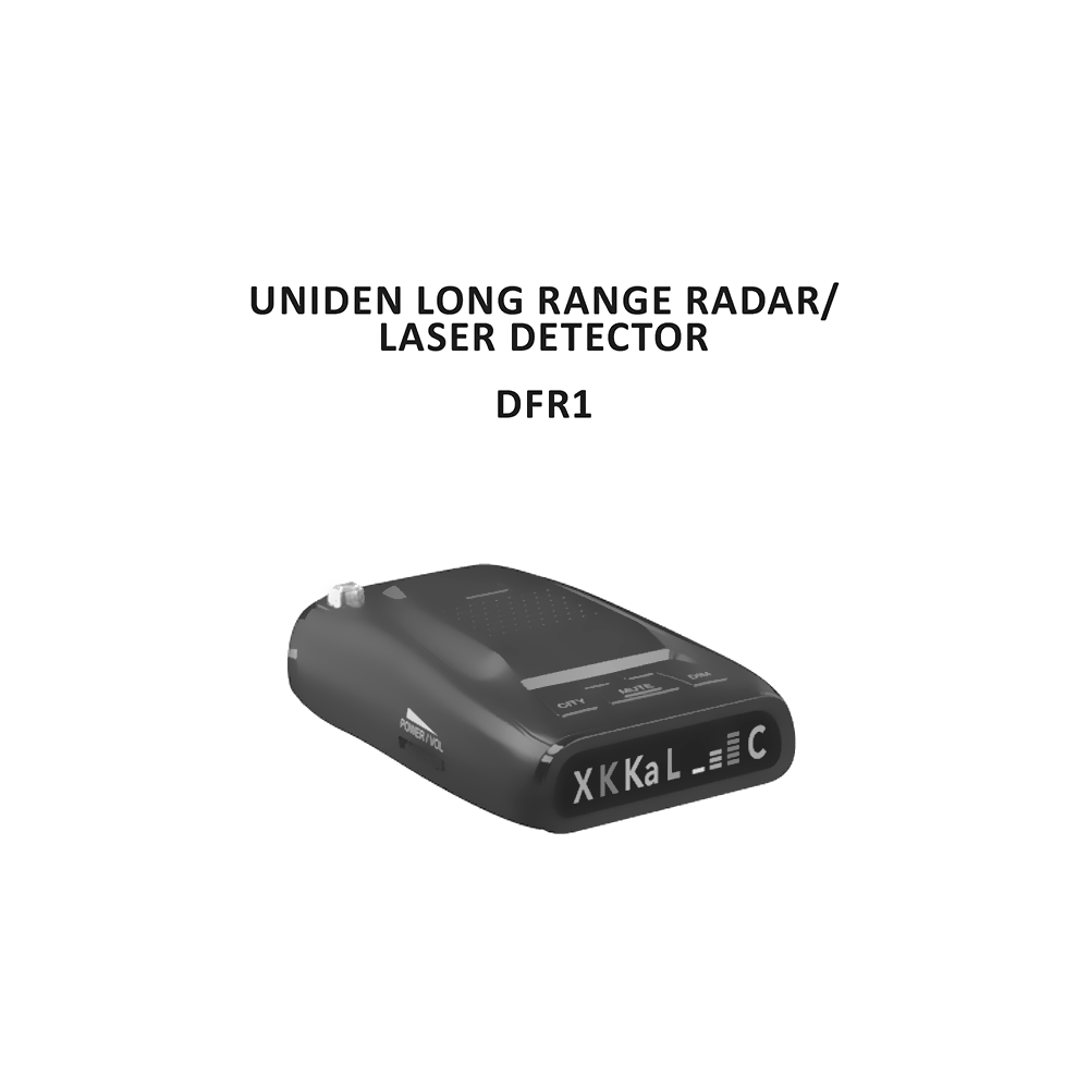 Uniden DFR1 Radar/Laser Detector Owner's Manual