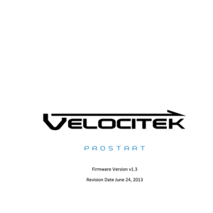Velocitek ProStart FW1.3 User Manual