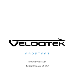 Velocitek ProStart FW1.6 User Manual