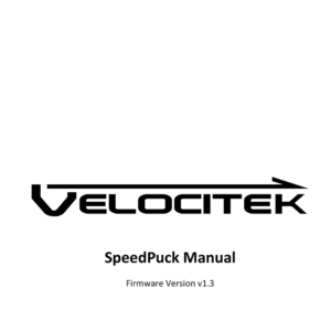 Velocitek SpeedPuck FW1.3 sailing GPS speedometer User Manual