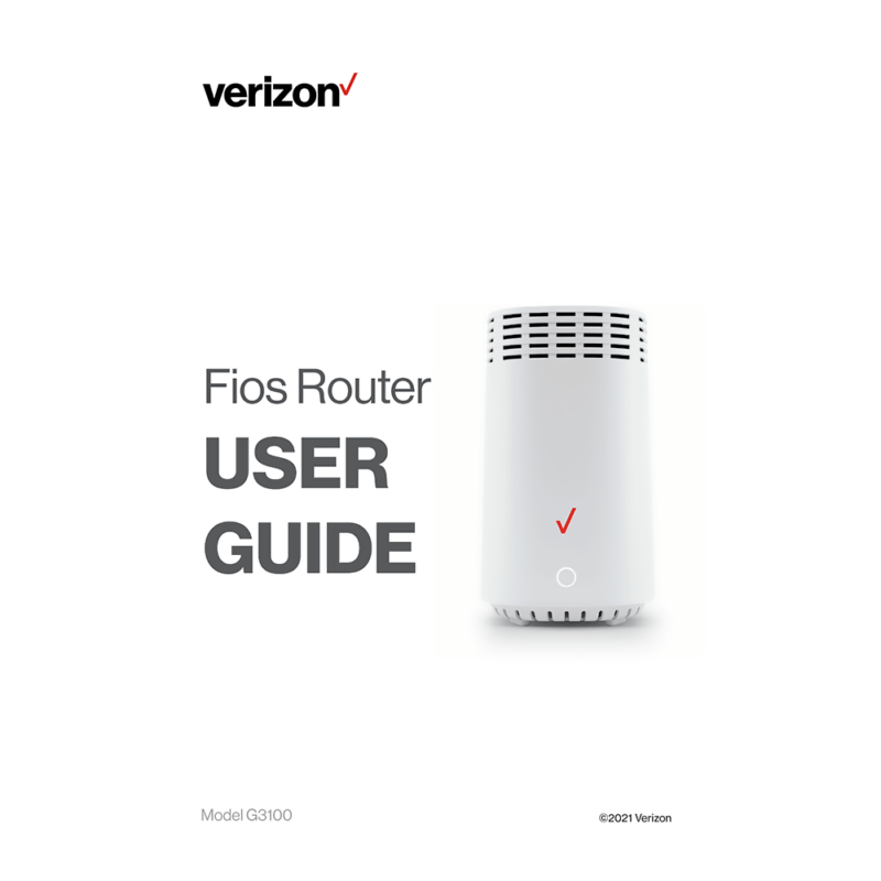 Verizon Fios Router G3100 User Guide