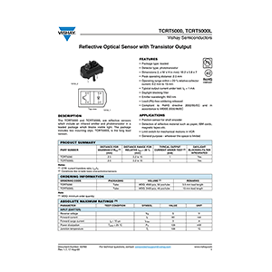 TCRT5000 Vishay Reflective Optical Sensor Data Sheet