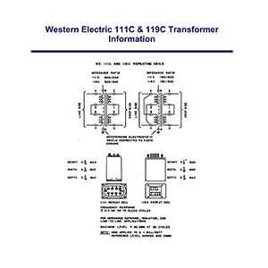 119C Western Electric Repeating Coil Data Sheet