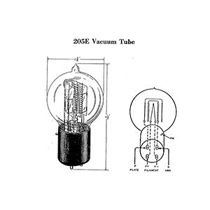 Western Electric 205E Vacuum Tube Data Sheet