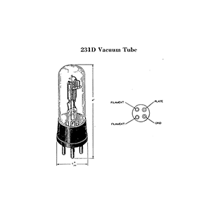 Western Electric 231D Vacuum Tube Data Sheet