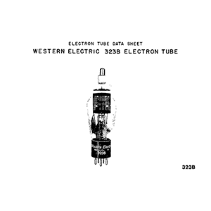 Western Electric 323B Electron Tube Data Sheet