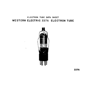 Western Electric 337A Electron Tube Data Sheet