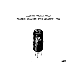 Western Electric 346B Electron Tube Data Sheet