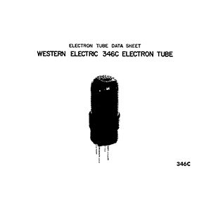 Western Electric 346C Electron Tube Data Sheet