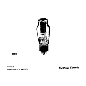 Western Electric 350B Electron Tube Data Sheet