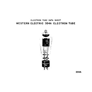 Western Electric 354A Electron Tube Data Sheet