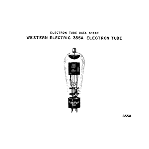 Western Electric 355A Electron Tube Data Sheet