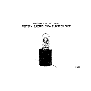 Western Electric 358A Electron Tube Data Sheet