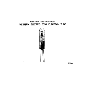 Western Electric 359A Electron Tube Data Sheet