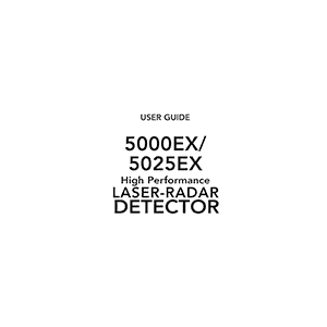 Whistler 5000ES Laser-Radar Detector User Guide