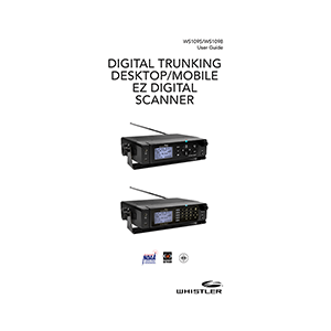 Whistler WS1095 Digital Trunking Scanner User Guide