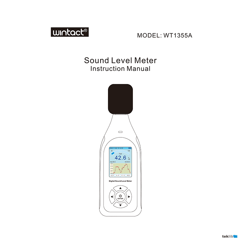 WT1355A Wintact Sound Level Meter Instruction Manual